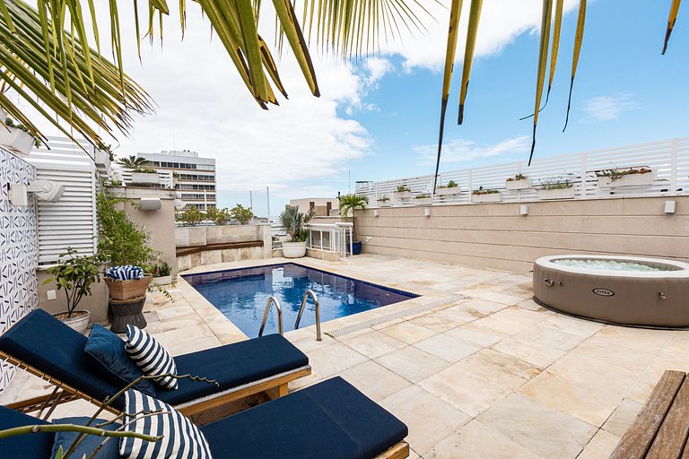 Leblon | Ático, frente al Mar, Piscina, Sauna