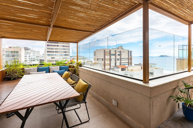 Leblon | Cobertura 750m² Beira Mar, Piscina, Sauna