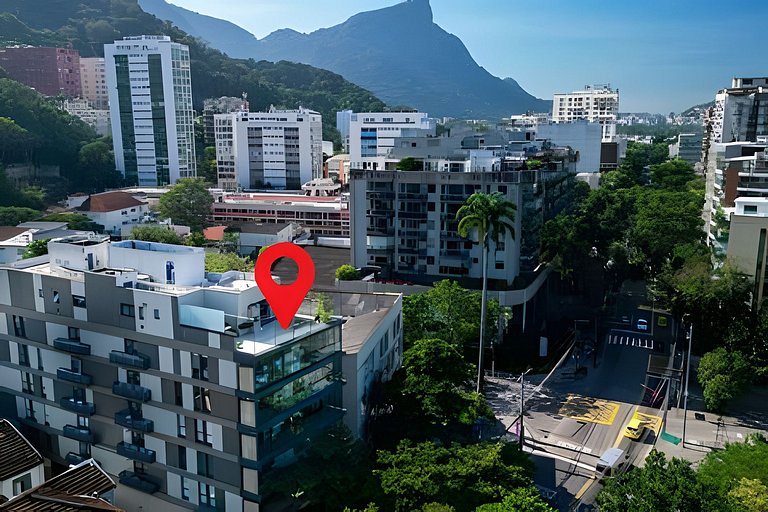 Gávea - Rua Marq. de São Vicente | Varanda e vista para o Cr