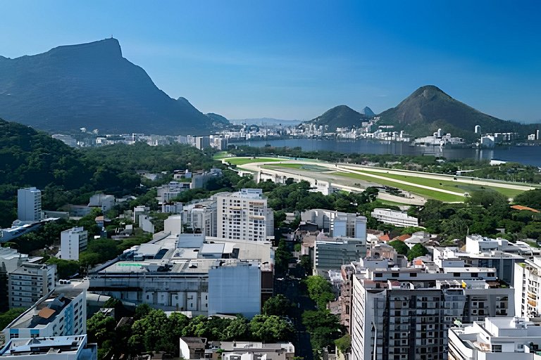 Gávea - Rua Marq. de São Vicente | Varanda e vista para o Cr