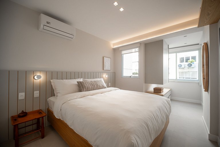 Leblon | 3 hab, 105m² reformado, 200m del mar