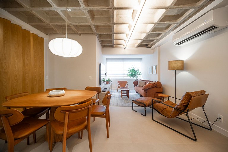 Leblon | 3 hab, 105m² reformado, 200m del mar