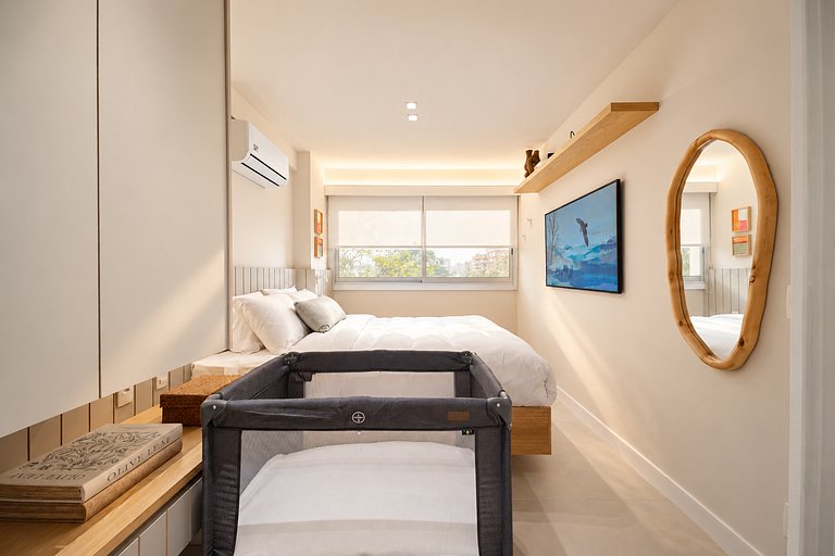 Leblon | 3 hab, 105m² reformado, 200m del mar