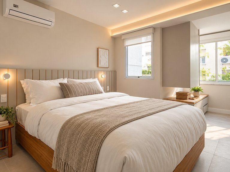 Leblon | 3 hab, 105m² reformado, 200m del mar